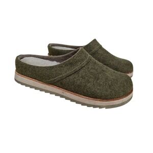 Merrell Womens Clogs Green Wool Felt Lined Slip On Shoes Size 8 EUR 38.5